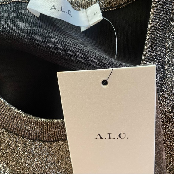 A.L.C x REVOLVE Metallic Gold Susana Dress NWT Medium - Picture 9 of 9